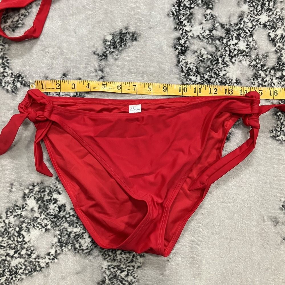 Caloyes Bikini Set Womens Size Large Red Underwire Tie Side Swim NWT - Picture 8 of 11